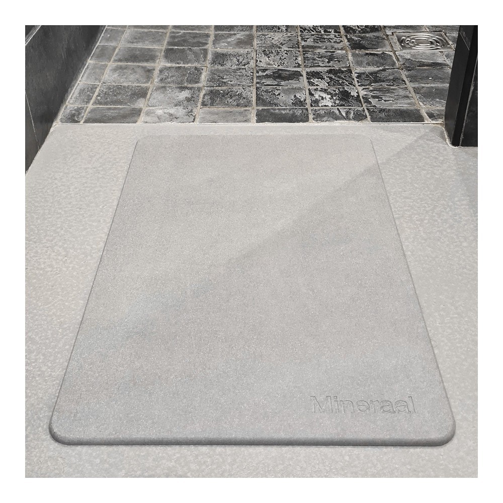 Tapis bain en diamonite - MINERAAL - Gris - 60 x 39 x 1 cm - MINBAT02