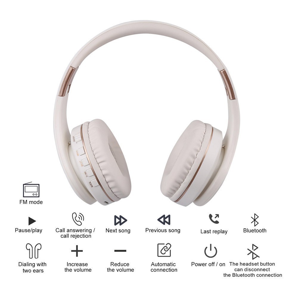 Casque Sans Fil Avec Reduction De Bruit - Blanc - CAS_36