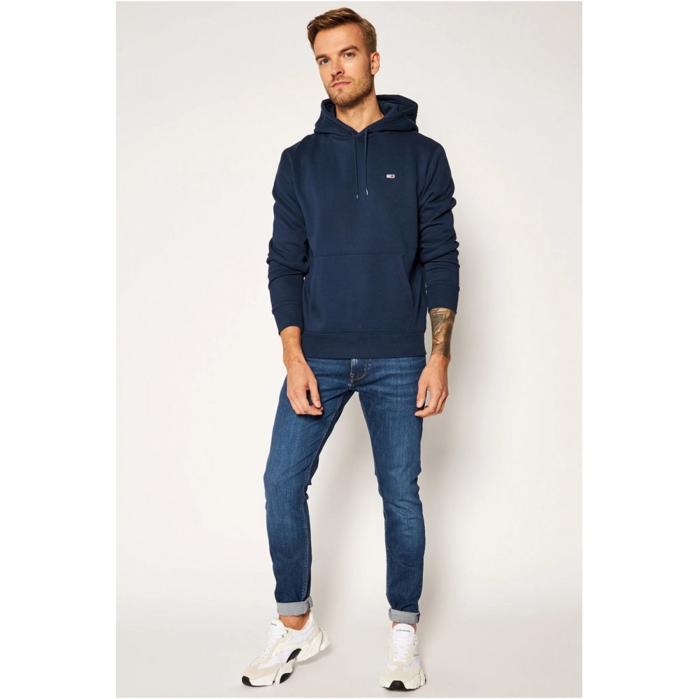 Sweatshirt à capuche en coton uni - Tommy Jeans.-C87 Twilight Navy-DM0DM09593