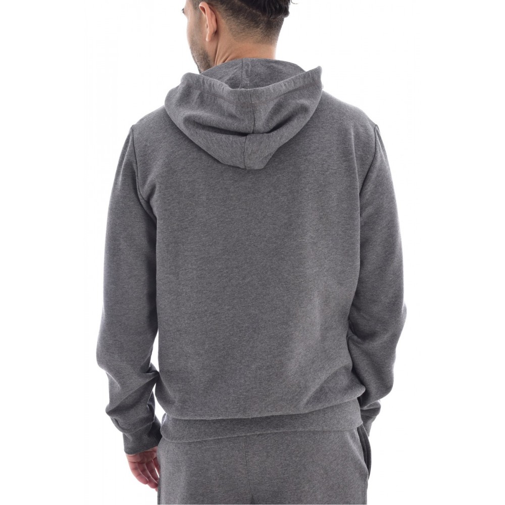 Sweat capuche gros logo - Emporio armani.-57720 GRIGIO MELANGE NERO-111753 2F571