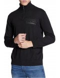 Pull à col montant zippé - Armani exchange.-1200 BLACK-6LZM2G ZMX8Z