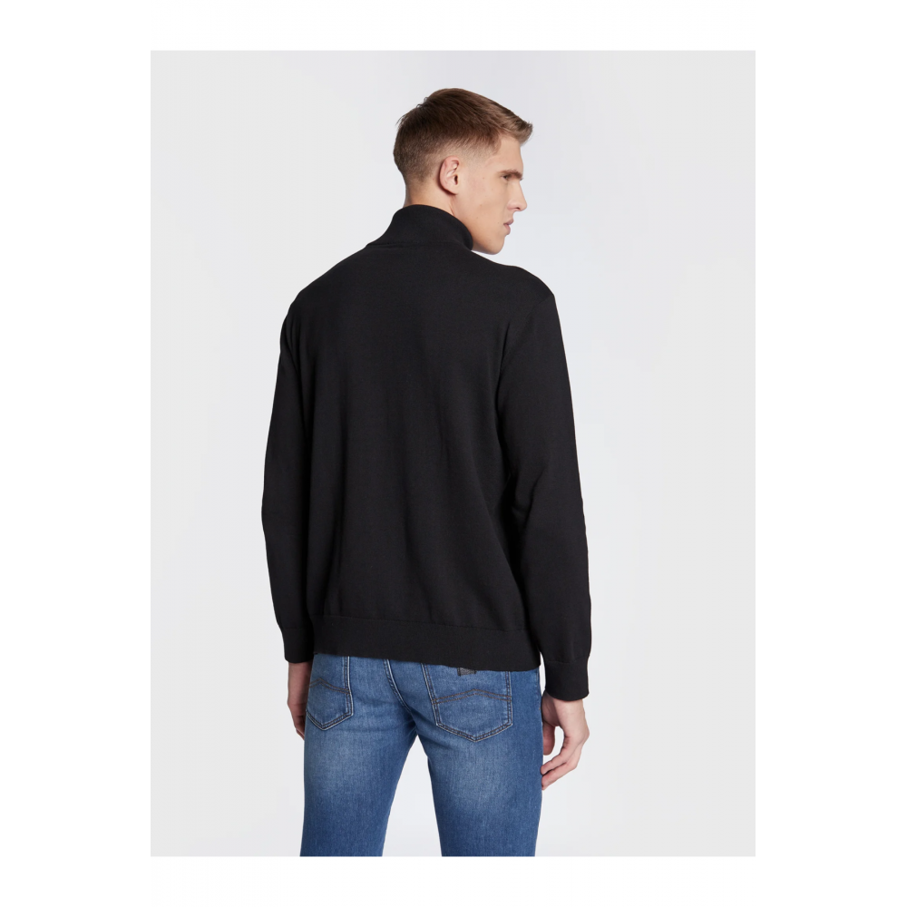 Pull à col montant zippé - Armani exchange.-1200 BLACK-6LZM2G ZMX8Z