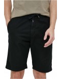 Short en coton et lin - Guess jeans.-JBLK Jet Black A996-M3GD02 WFBX3