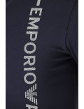 TShirt ML coton stretch logo vertical - Emporio armani.-00135 MARINE-111023 3F523