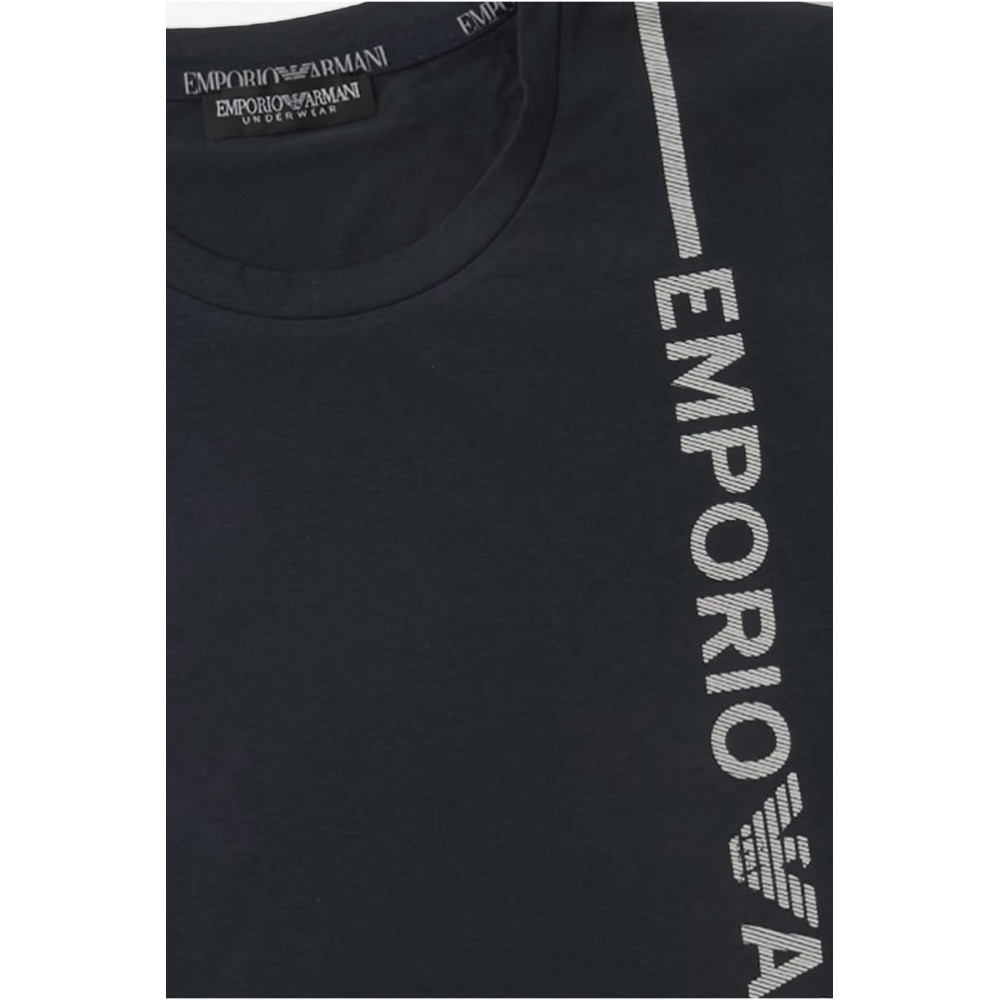 TShirt coton stretch logo vertical - Emporio armani.-00020 NERO-111035 3F523