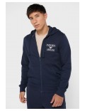 Sweat zippé à capuche logo brodé - Emporio armani.-00135 MARINE-111784 3F571