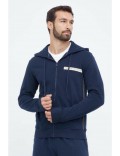 Sweat zippé capuche logo printé - Emporio armani.-00135 MARINE-112053 3F573