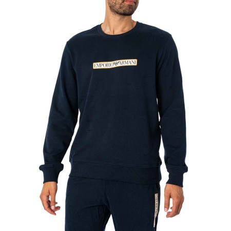 Sweat léger 100% coton logo printé - Emporio armani.-00135 MARINE-111785 3F573