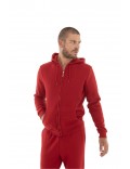 Sweat zippé molletonné Just Emporio DARK RED JE-520