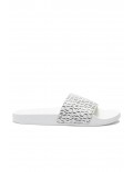 Mules PVC à motif logo - Armani exchange.-R326 OPTIC WHITE+BLACK-XUP004 XV679