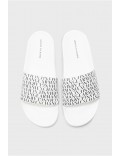 Mules PVC à motif logo - Armani exchange.-R326 OPTIC WHITE+BLACK-XUP004 XV679