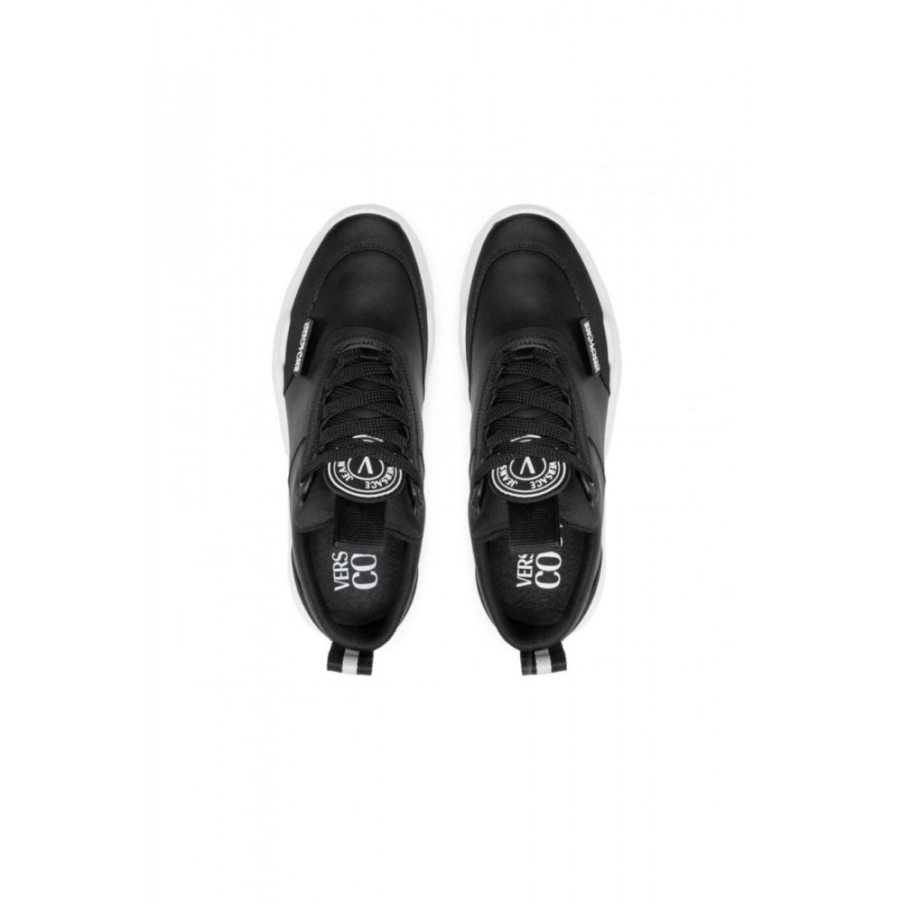 Sneakers en cuir printé - Versace Jeans.-899 BLACK-72YA3SC7 ZP095