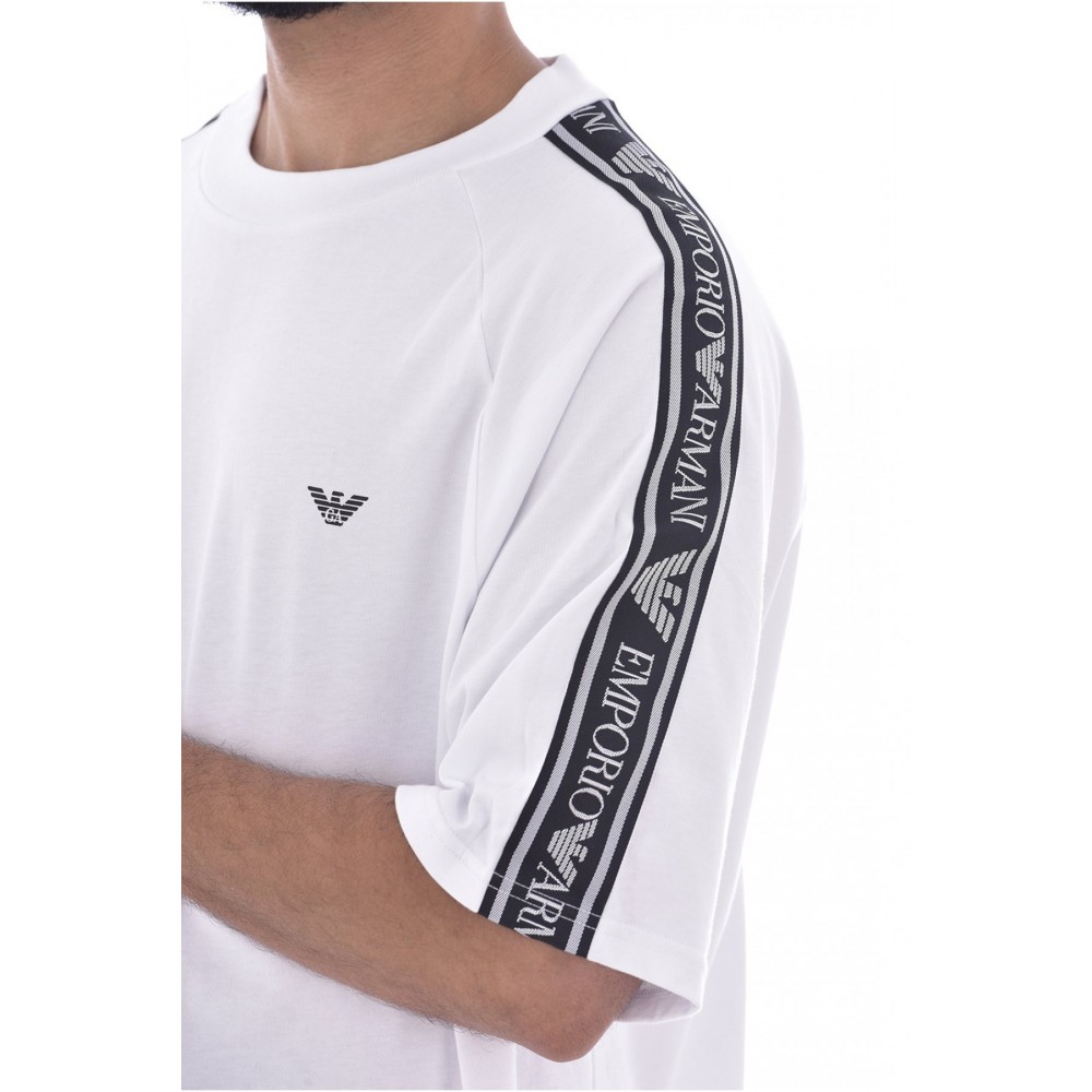 Tee shirt oversize à bande logo - Emporio armani.-00010 BIANCO-211840 1P475