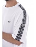 Tee shirt oversize à bande logo - Emporio armani.-00010 BIANCO-211840 1P475