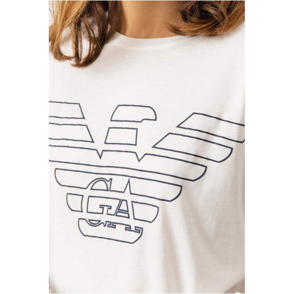 Tee Shirt coton logo Emporio armani 010 BLANC 164258 9A255