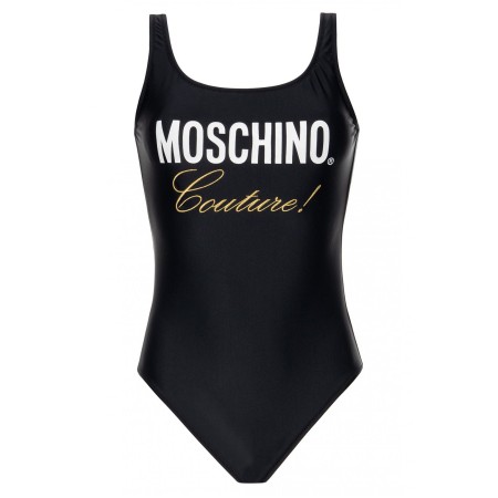 Maillot de bain à gros logo Moschino 0555 NOIR A6134