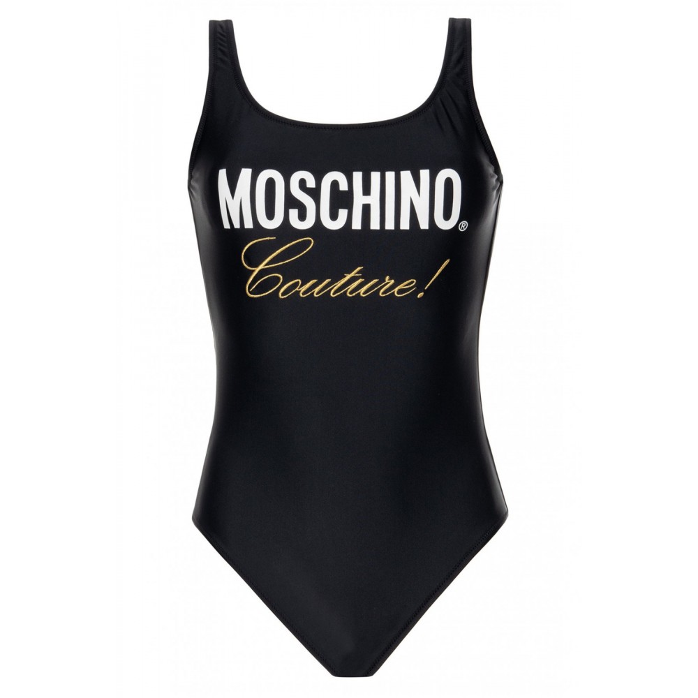 Maillot de bain à gros logo Moschino 0555 NOIR A6134