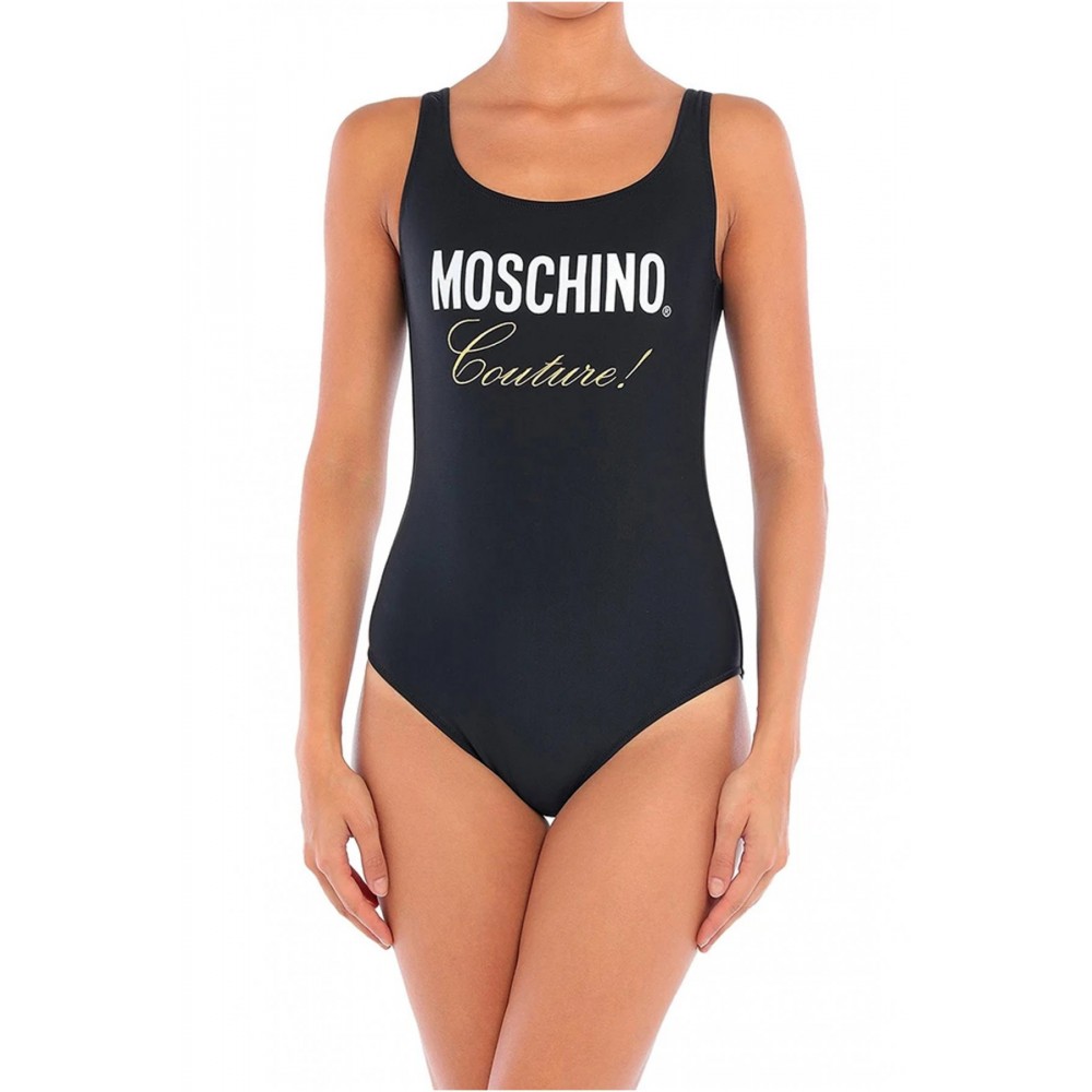 Maillot de bain à gros logo Moschino 0555 NOIR A6134