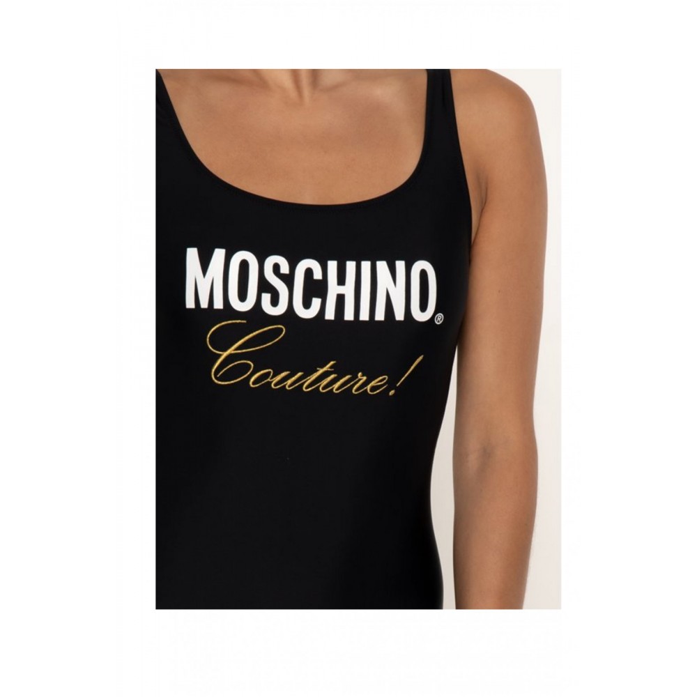 Maillot de bain à gros logo Moschino 0555 NOIR A6134