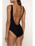 Maillot de bain à gros logo Moschino 0555 NOIR A6134