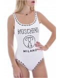 Maillot de bain à gros logo Moschino 0001 BLANC 2A6133