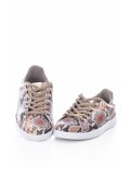 Sneakers serpent en cuir PU Victoria saumon 1125240