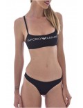 Bikini 2 pièces bandeau souple strassé Emporio armani 00020 NERO 262670 1P313