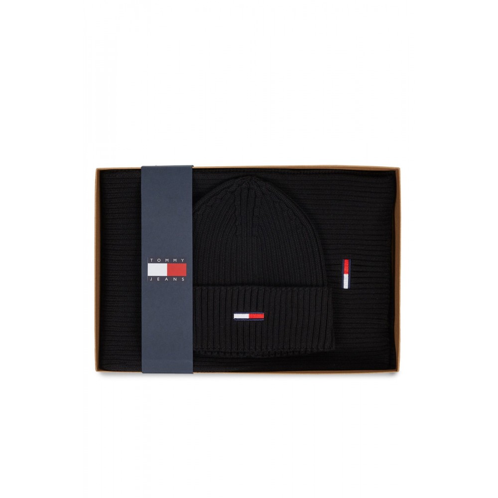 Coffret écharpe bonnet Tommy Jeans BDS Black AM0AM11677