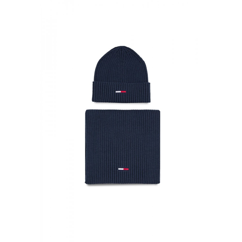 Coffret écharpe bonnet Tommy Jeans C87 Twilight Navy AM0AM11677