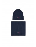 Coffret écharpe bonnet Tommy Jeans C87 Twilight Navy AM0AM11677