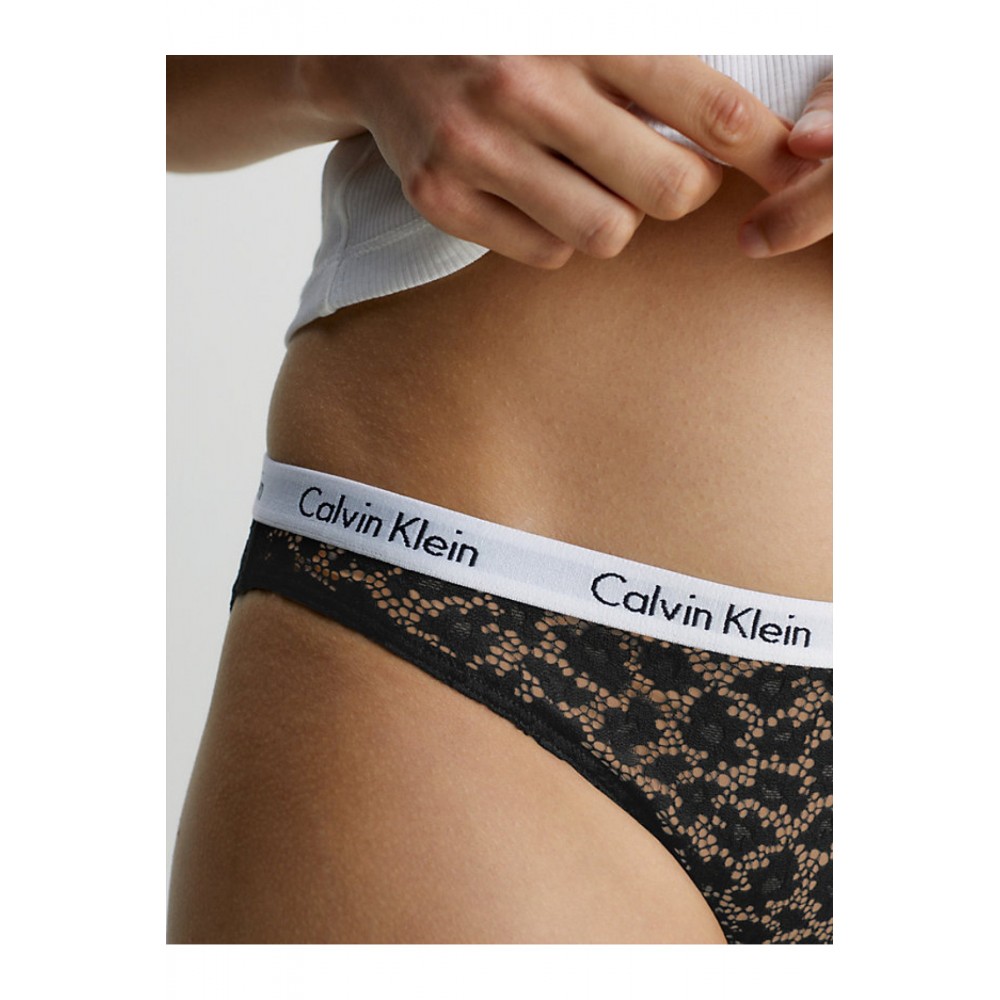 Tripack de culottes en dentelle Calvin klein BP7 BLACK/GREY/DEEPROUGE 000QD3926E