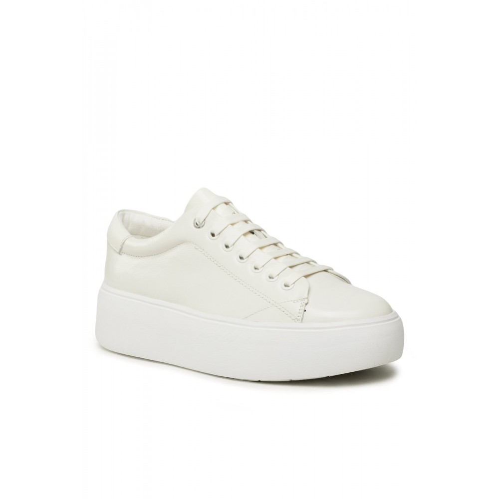 Sneakers basses en cuir Calvin klein YBJ Marshmallow HW0HW01432