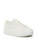 Sneakers basses en cuir Calvin klein YBJ Marshmallow HW0HW01432