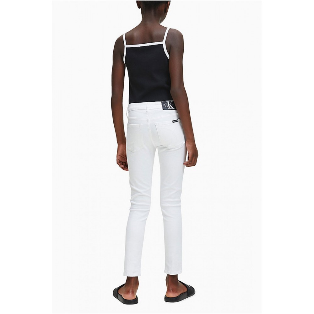 Jean skinny stretch Calvin klein YAF blanc IG0IG00436