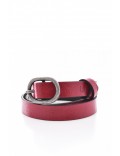 Ceinture fine en cuir vinyl Les petites bombes ROUGE AZUA