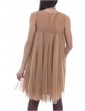 Robe trapèze en tulle pailleté Molly bracken BEIGE R1556H20