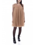 Robe trapèze en tulle pailleté Molly bracken BEIGE R1556H20