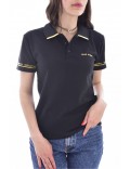 Polo iconique en coton Goldenim paris NOIR 1182w