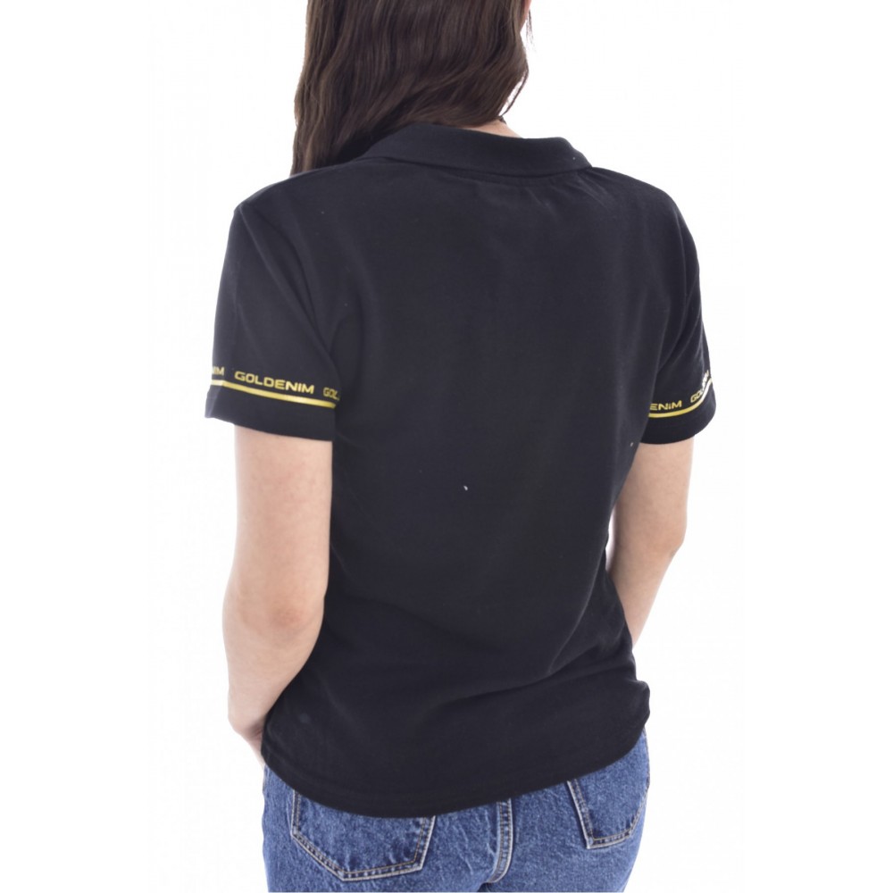 Polo iconique en coton Goldenim paris NOIR 1182w