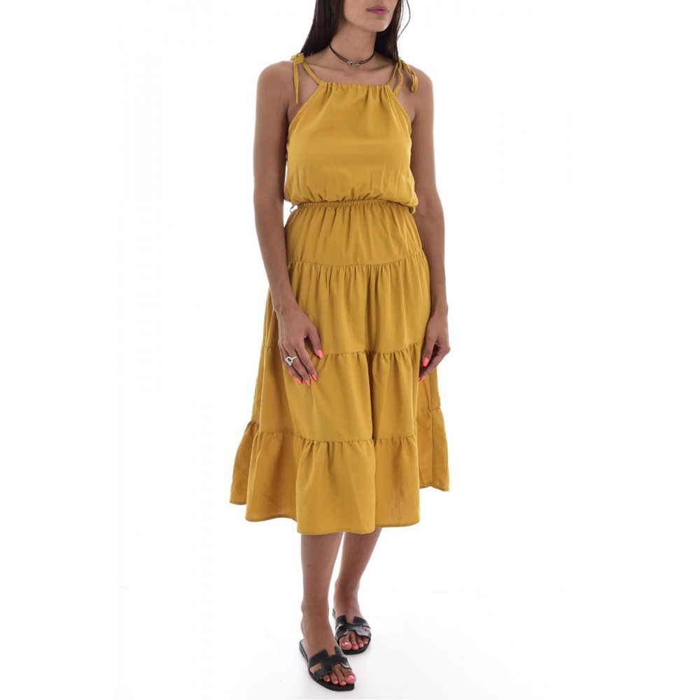 Robe en coton  Goldenim paris JAUNE MOUTARDE 0134M