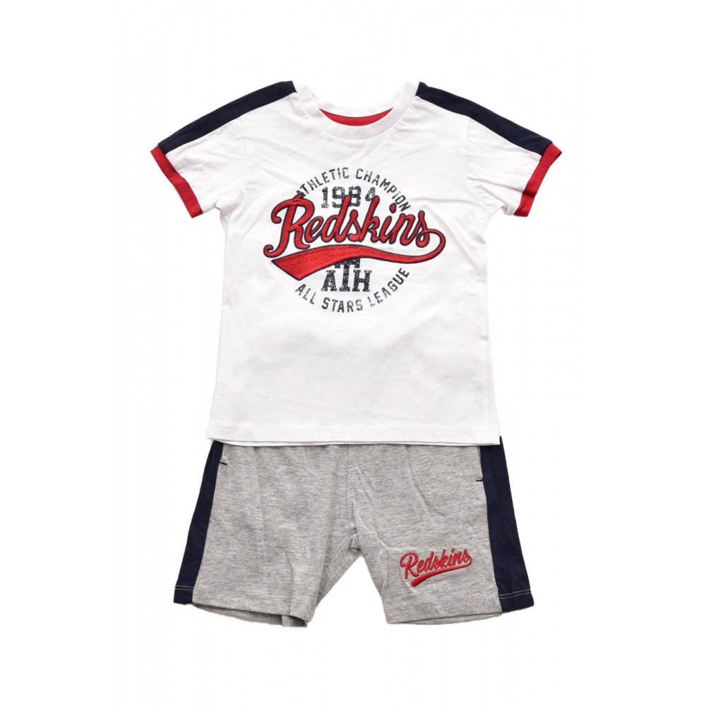 Ensemble TShirt et short Redskins WHITE SET311