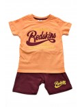 Ensemble TShirt et short Redskins ORANGE SET7316