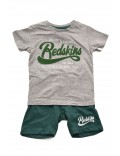 Ensemble TShirt et short Redskins GRIS SET7316