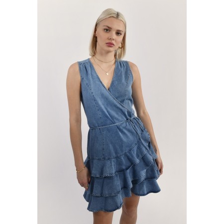 Robe en jean portefeuille Molly bracken MIDBL LAR163BE