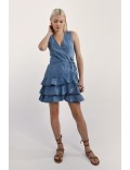 Robe en jean portefeuille Molly bracken MIDBL LAR163BE