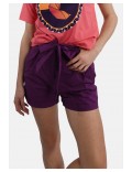 Short avec ceinture à nouer Molly bracken PURPLE LAS108DBP