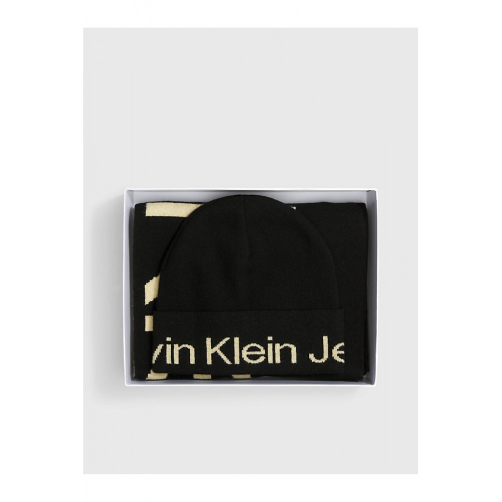 Coffret écharpe bonnet Calvin klein BDS Black K60K611421