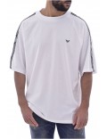 Tee shirt oversize à bande logo - Emporio armani.-00010 BIANCO-211840 1P475