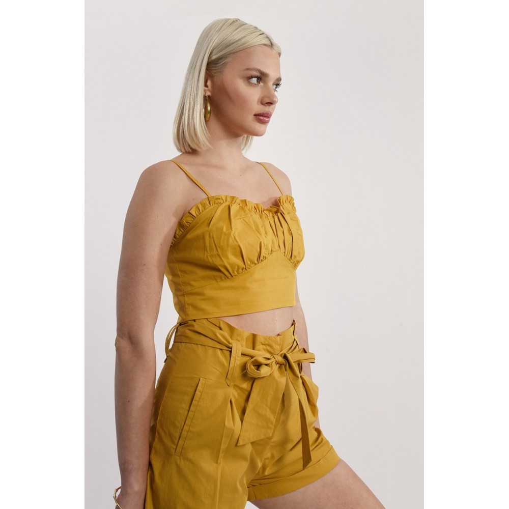 Crop top Molly bracken YELLOW LA1034BBP