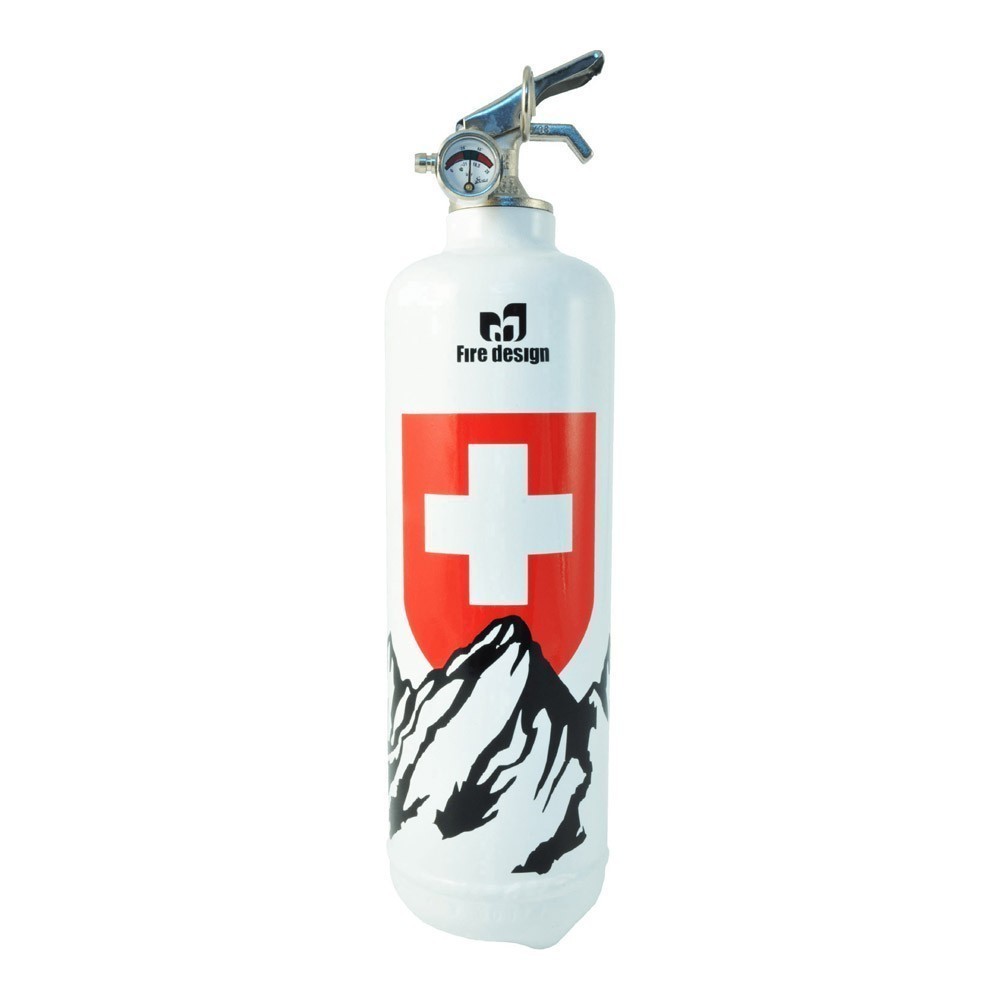 Extincteur - FIRE DESIGN - Skieur Resort Blanc - 1Kg - C-SKIEURESO-B -  Homme Prive